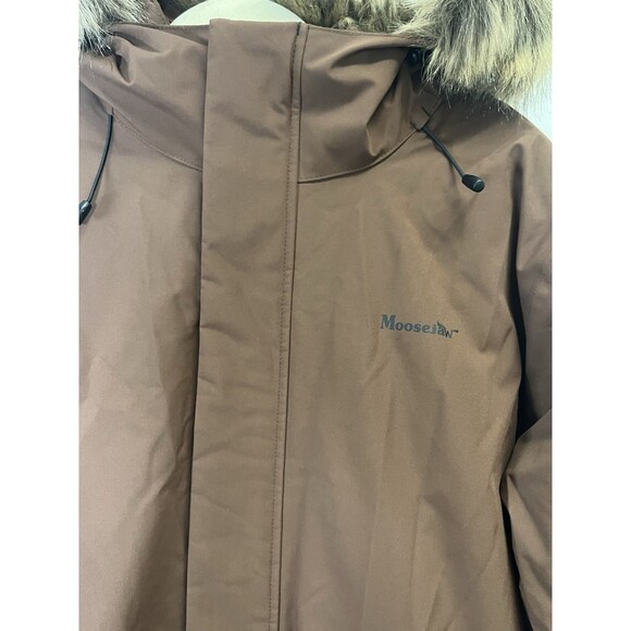 Moosejaw Down Parka Men's Hooded Fur Lined Mid-Length Snow Jacket Coat - Picture 5 of 14